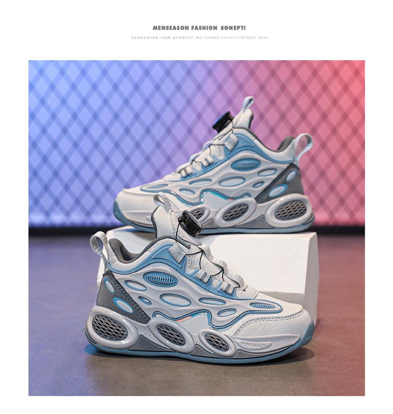 Boys' Breathable Mesh Basketball Shoes - Autumn 2024 New Running Shoes for Primary School Students