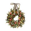 Autumn Fall Front Door Wreath Artificial Pomegranate Fruit Ribbon Bow Realistic Greenery Garland Hanging Onrmanet Thanks