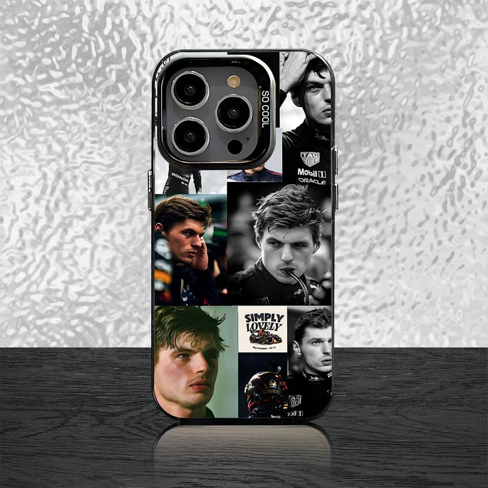 

Чехол для телефона Driver M-Max 33 V-Verstappen для iPhone 16,15,14,13,12,11,Pro,Max,Plus,Mini,SE Серый Черный Матовый Лазерная Задняя Крышка iPhone14