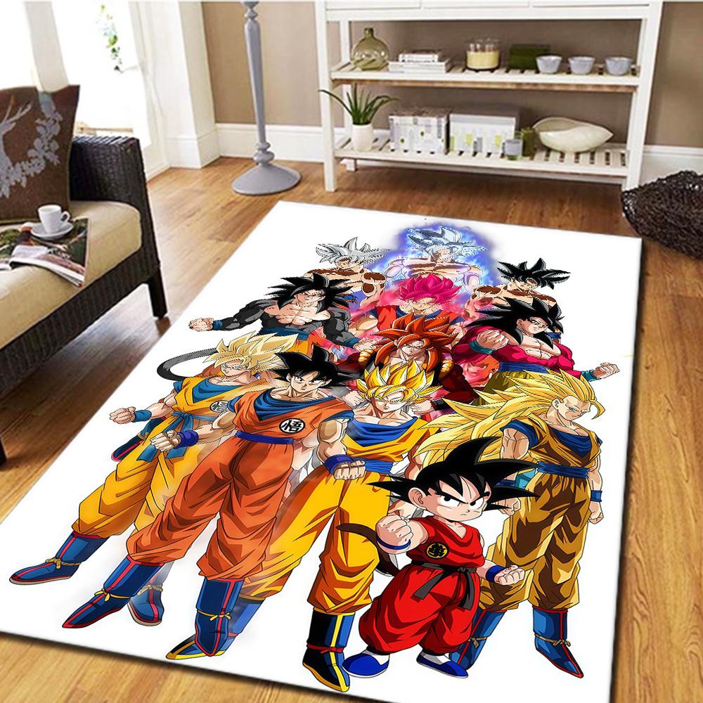 Son Goku Carpet, Digital Printed Floor Mat for Living Room, Cool Movie Home Decor Rug, Bedroom Mat -HYQ18