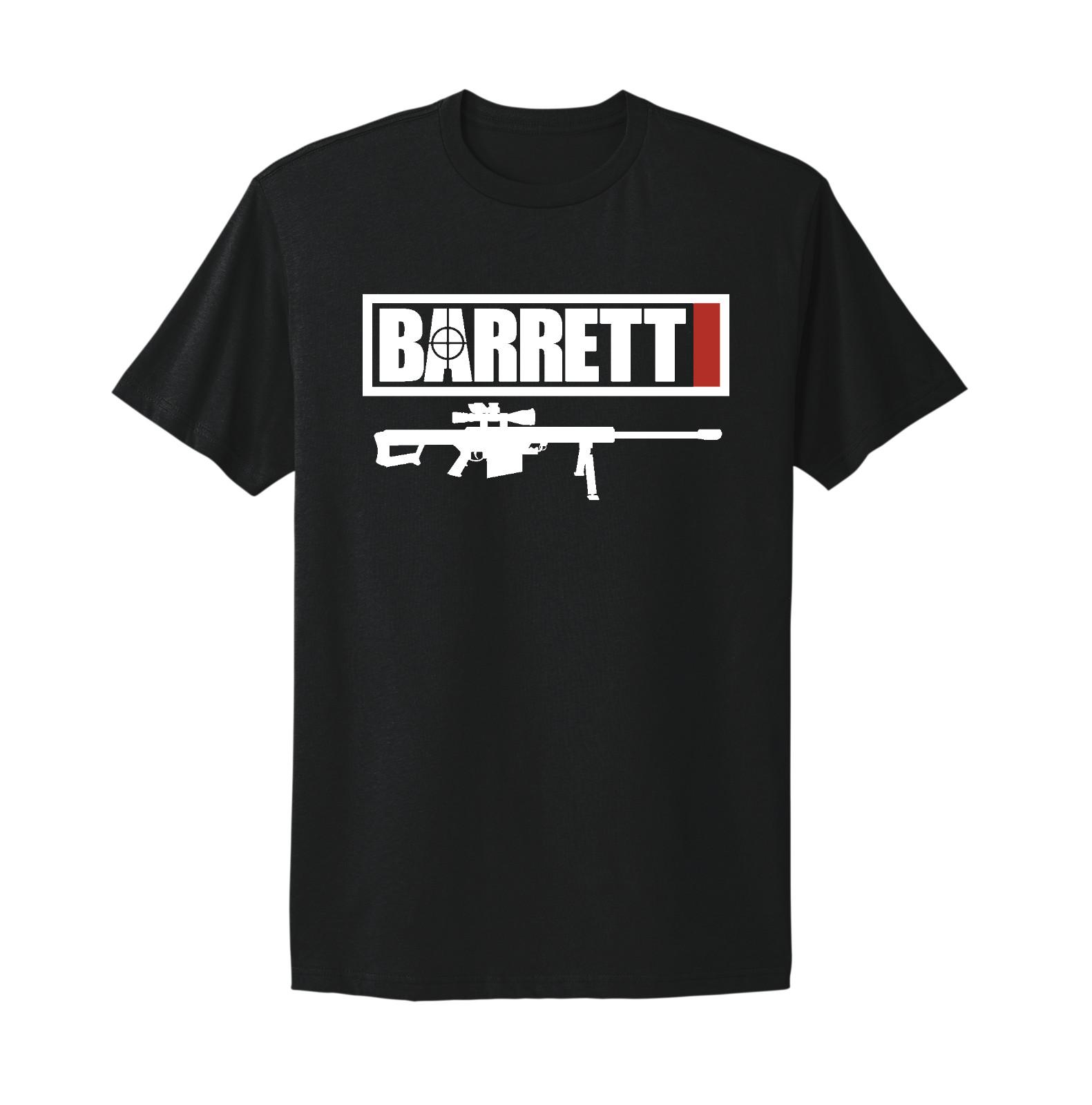 Barrett Ammunition Guns Firearms Logo Unisex Black T-shirt M