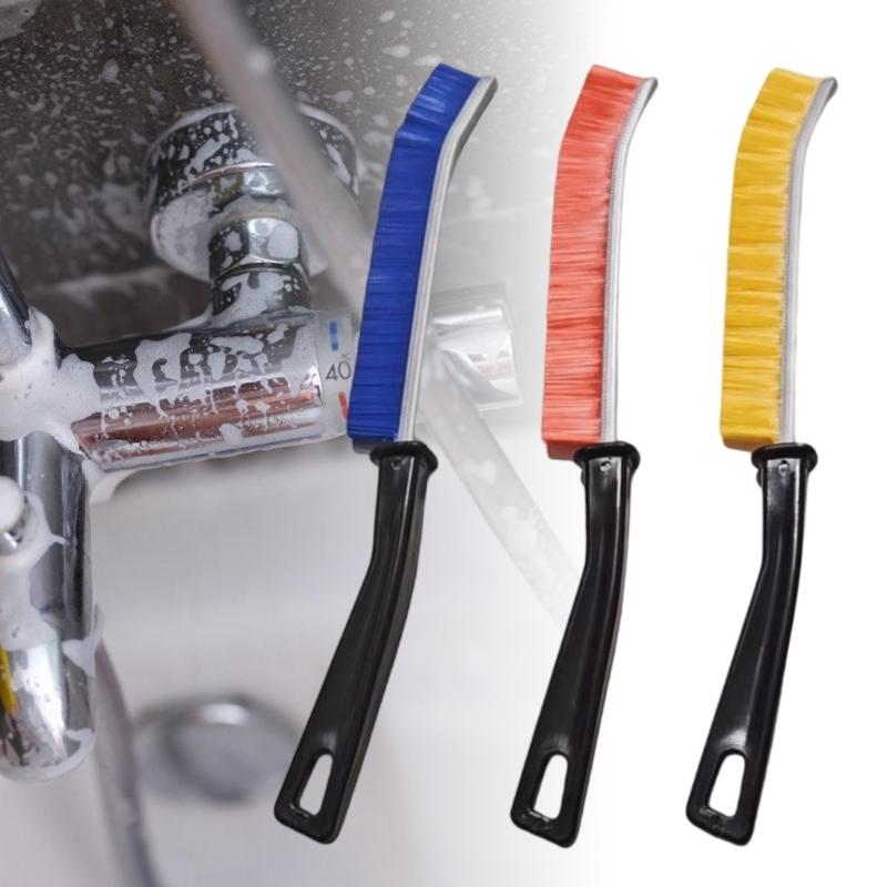 3Pcs Crevice Cleaning Brush Multifunctional Thin Brushes with Long Handle Ergonomic Quick Drying for Car Window Bathroom