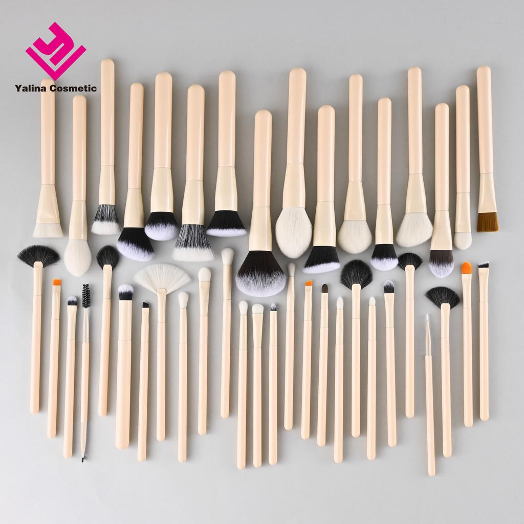 Private Label 42pcs Premium Synthetic Foundation Powder Makeup Brush Set With Bag
