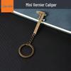 Portable Mini Vernier Caliper Keychain 0-40mm Zinc Alloy Measuring Tool Pendant