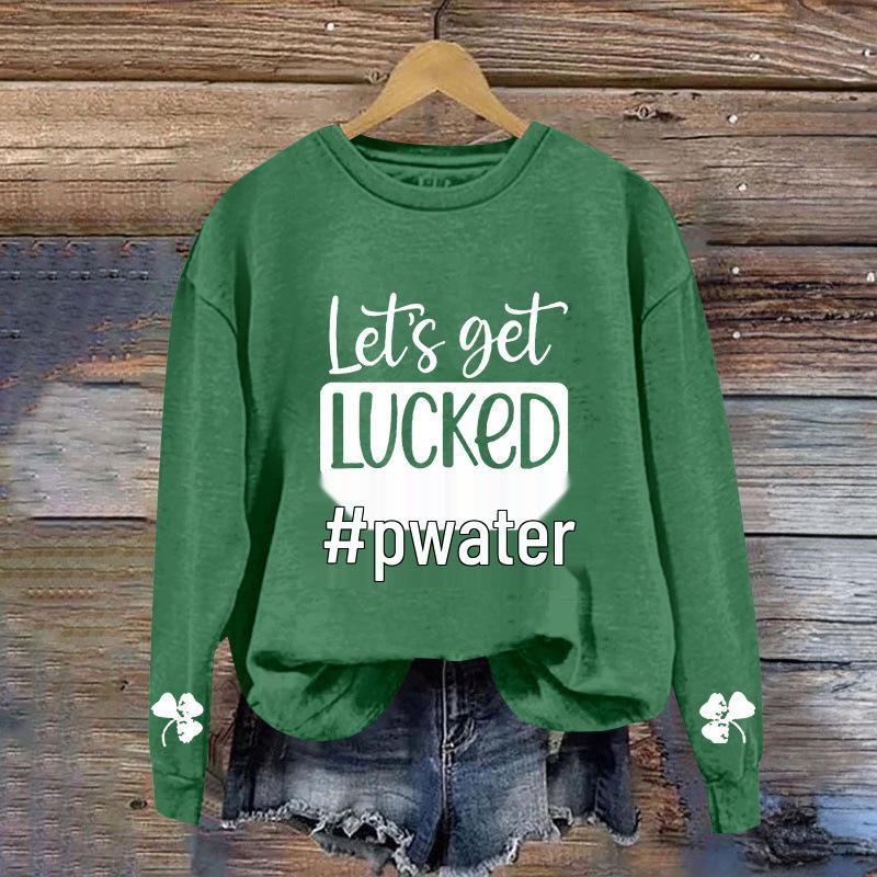 Unisex Simple Round Neck Letter Print Sweatshirt
