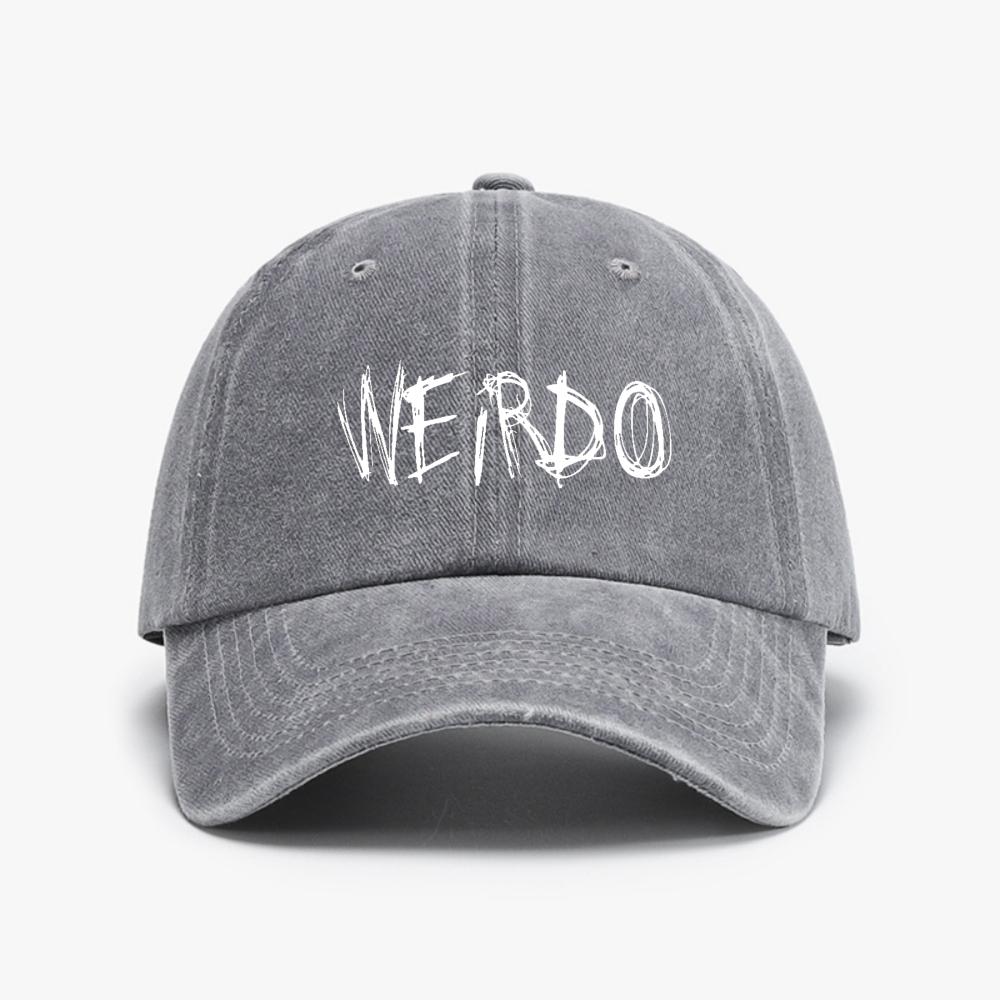 WEIRDO Punk Emo Golf Cap Washed soft top Distressed Denim Baseball Caps Unisex Adjustable Baseball Caps Summer Snapback hat Adjustable