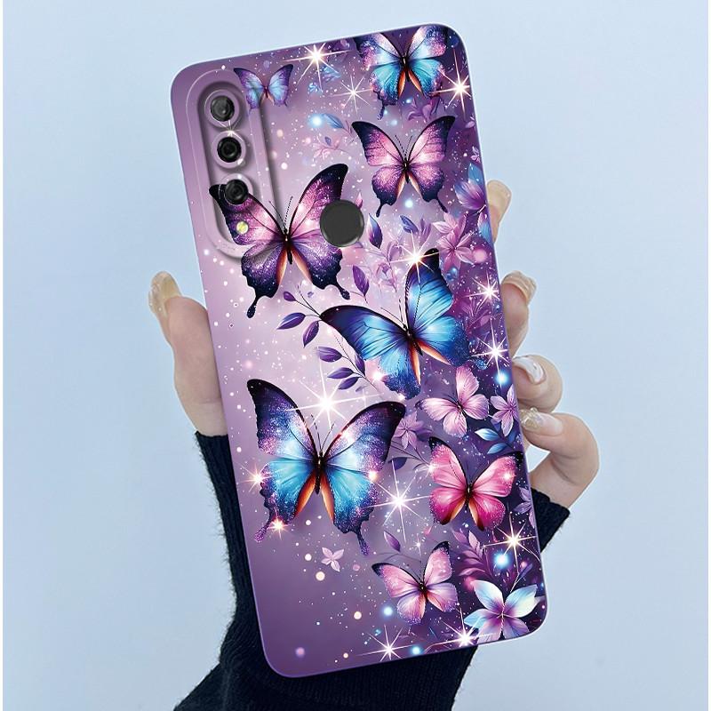 Case For Huawei Y9s Y9 Prime 2019 Simplicity flower Liquid Soft Silicone TPU Protective Back Cover For Huawei Y9 Prime 2019 Capa