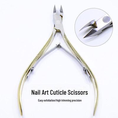 Gold Handle Stainless Steel Manicure Scissors and Pliers for Nail and Cuticle Care
