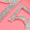 VALICLUD Rhinestone Cake Topper for Birthday Anniversary Elegant Silver Decoration Reusable for Parties and Celebrations
