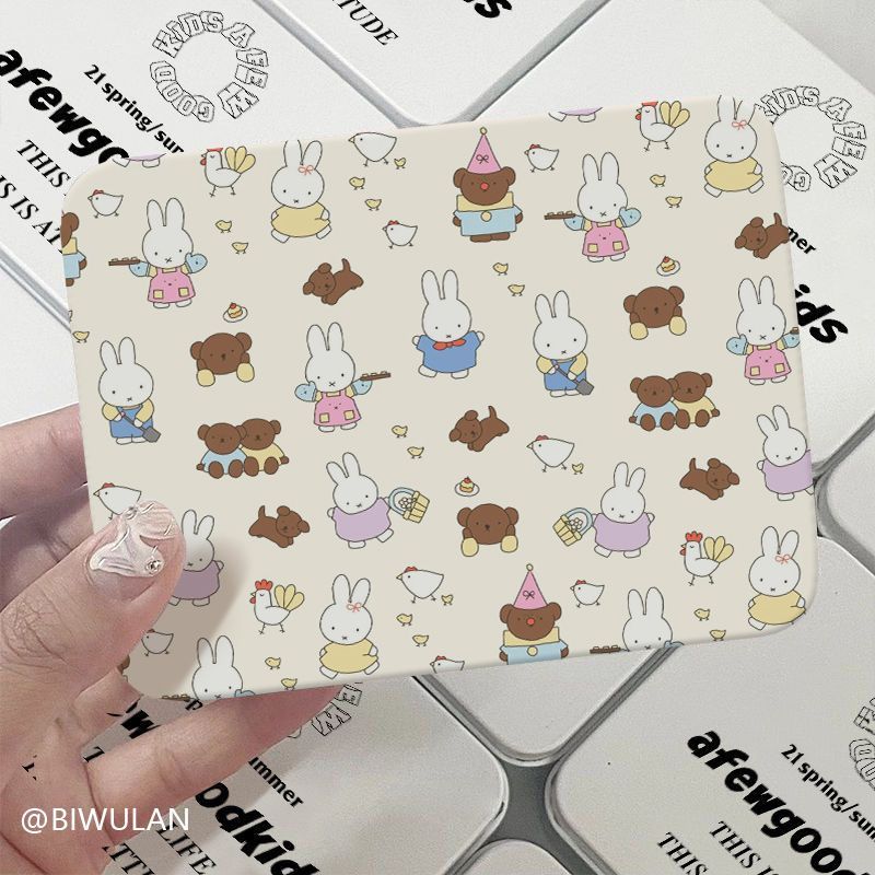 Miffy Rabbit Kawaii Iron Card Organizer Cute Cartoon Storage Box for Small Cards Stylish Metal Container for Office  Home Gifts