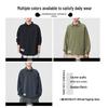 Men's American Style Patchwork Polo Collar Sweatshirt