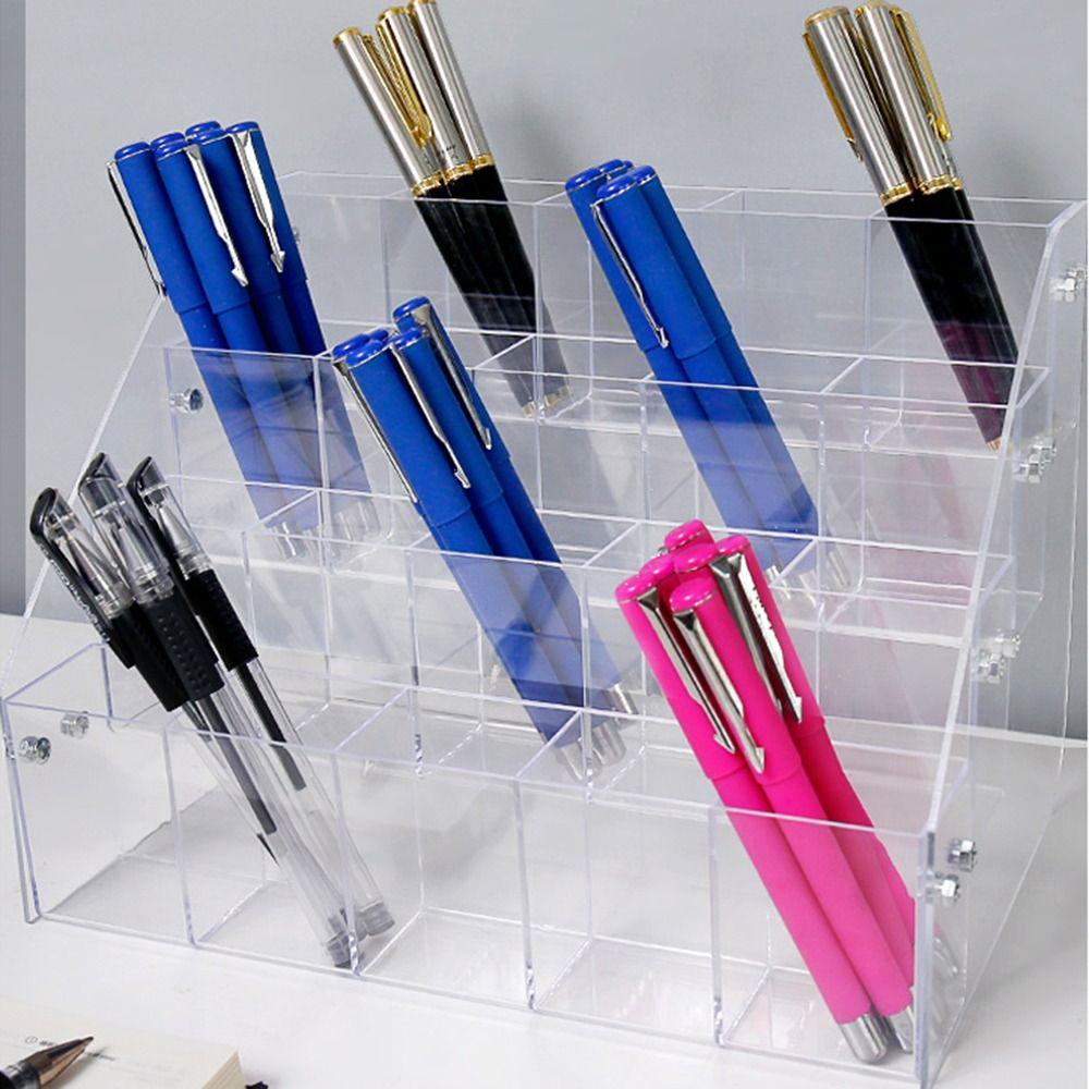 Acrylic Mark Pen Holder 2/3/4/5 Layer Brush Storage Rack Stationery Display Shelf  Office/School