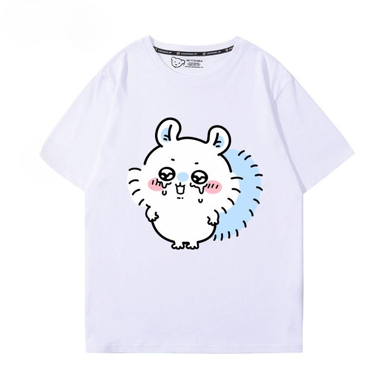 Chiikawa Japanese Cartoon Graphic T‑Shirt, Men Women Couple Casual Summer Short‑Sleeve Oversized Harajuku Streetwear Gift Top