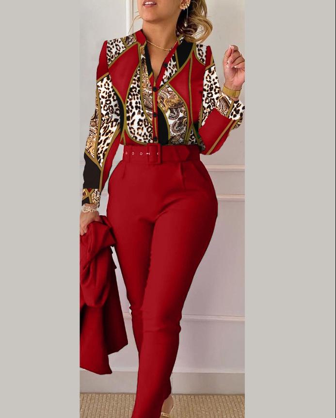 Spring Sweet Style Women's Polyester Long Sleeve Fashion Casual Set (No Jacket)