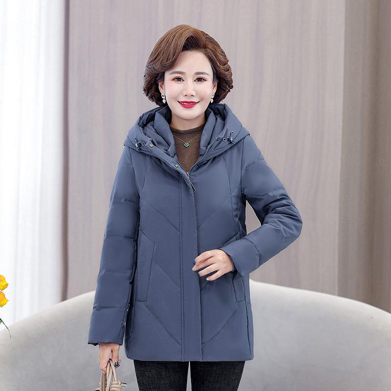 Пуховик женский средней длины зимний новый для мам среднего и пожилого возраста — фото 7