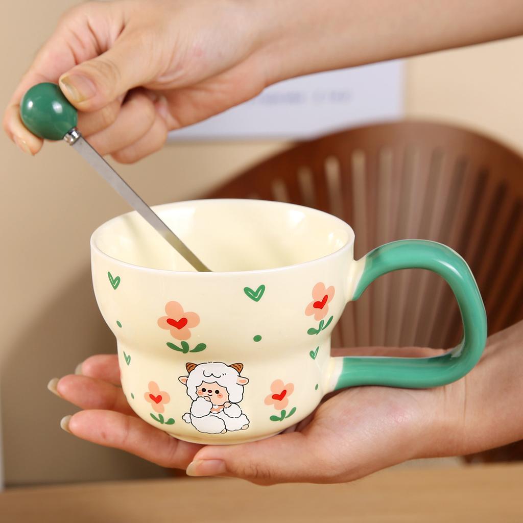 Cute Animal Mugs Household Ceramic Cups  High Appearance Level Couple Drinking Cups  Birthday Gifts and Souvenirs