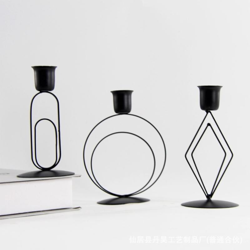 Retro Taper Ljusstakar Järn Ljusstakar för Hem Matsalsbord Mittdekorationer Bröllop Högtid Fest Jul