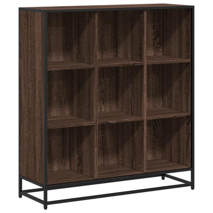 VidaXL Bibliothèque chêne marron 97,5x33x107,5cm bois ingénierie métal, étagère à livres, porte-livres, support à livres, 3300864