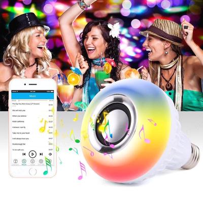 Bluetooth E27 12W Playing Remote LED Light Speaker Bulb RGB Bluetooth E27 12W Playing Remote LED Light Speaker Bulb RGB