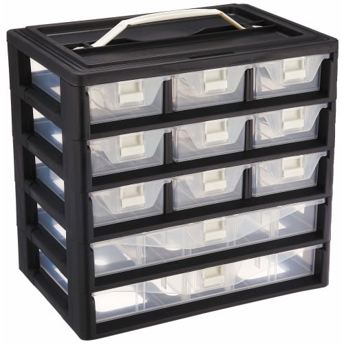 

JEJ Astage Drawer Case with Stoppers and Dividers (5A-902) 29.4cm Wide x 20cm Deep x 28cm High, Perfect for Small Item Storage, DIY, Fishing Tackle, a