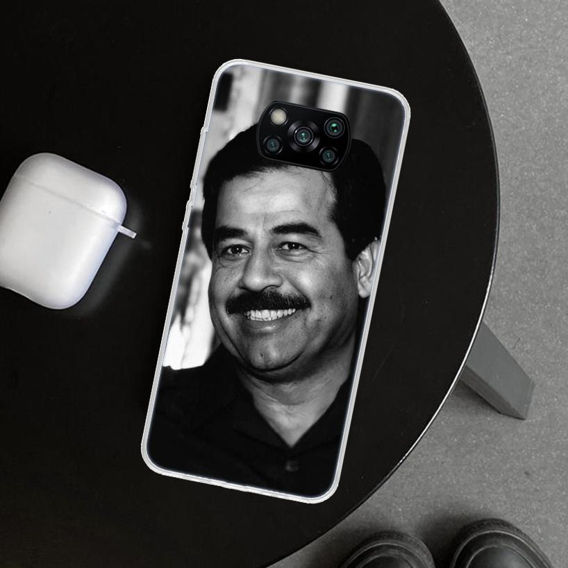 Etui Fashion Saddam Hussein Iraq Arabic Phone Case Cover for Xiaomi Poco X6 X5 X7 Pro F7 Ultra Redmi 15C 15 13C 13 12C 12 10C 10