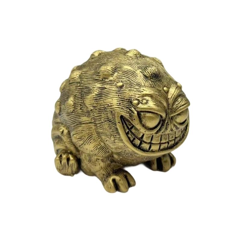

Cartoon Smiling Miniature Frogs Sculpture Resins Art Piece For Desk Shelf Garden Patios Landscape Decorative Accent золотой