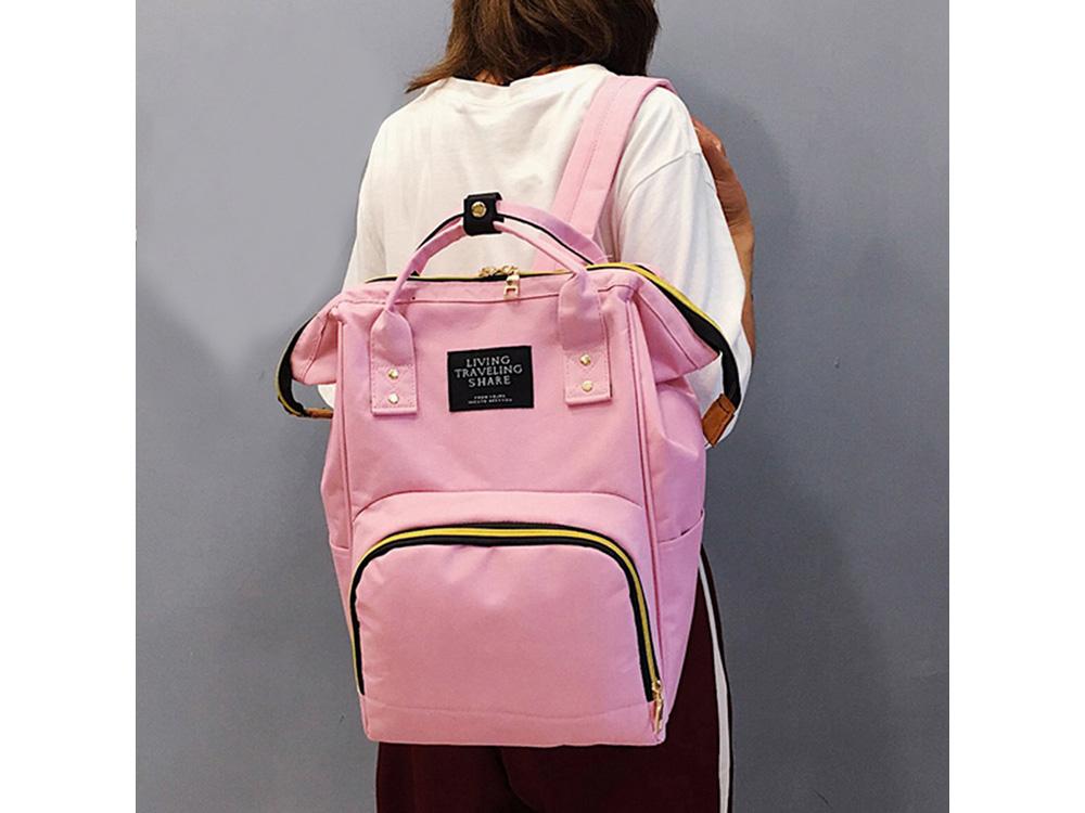 Backpack Bag For Stroller Pink 36X16X27 (60) Gab_A