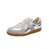 Silver Dexun shoes women's new color matching leather casual shoes inner heightening lace-up flat baseplate shoes Forrest Gump shoes