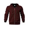 Men Heather Full Zip Hoodie Jacket, Drawstring Hood Long Sleeve Sweatshirt With Zipper Arm Pocket Lightweight Casual Outdoor Workout Hooded Coat