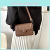 Stylish Pu Leather Crossbody Bag For Women Trendy Street Style Square Bag With Stitching