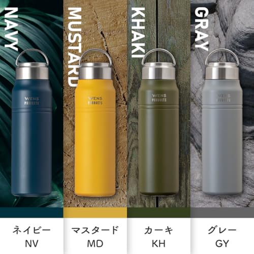 Atlas 700ml Vacuum Insulated Stainless Steel Water Bottle, Cold/Hot Water Capacity, Lightweight, Direct Drinking, Easy to Clean, Outdoor, WENS Sea Sal