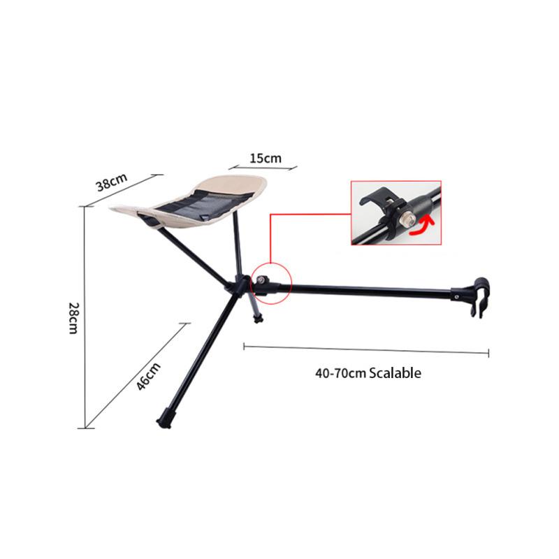 Cheap Portable Folding Chair Footrest Non Slip Resting Bracket Adjustable Retractable Foot Stool
