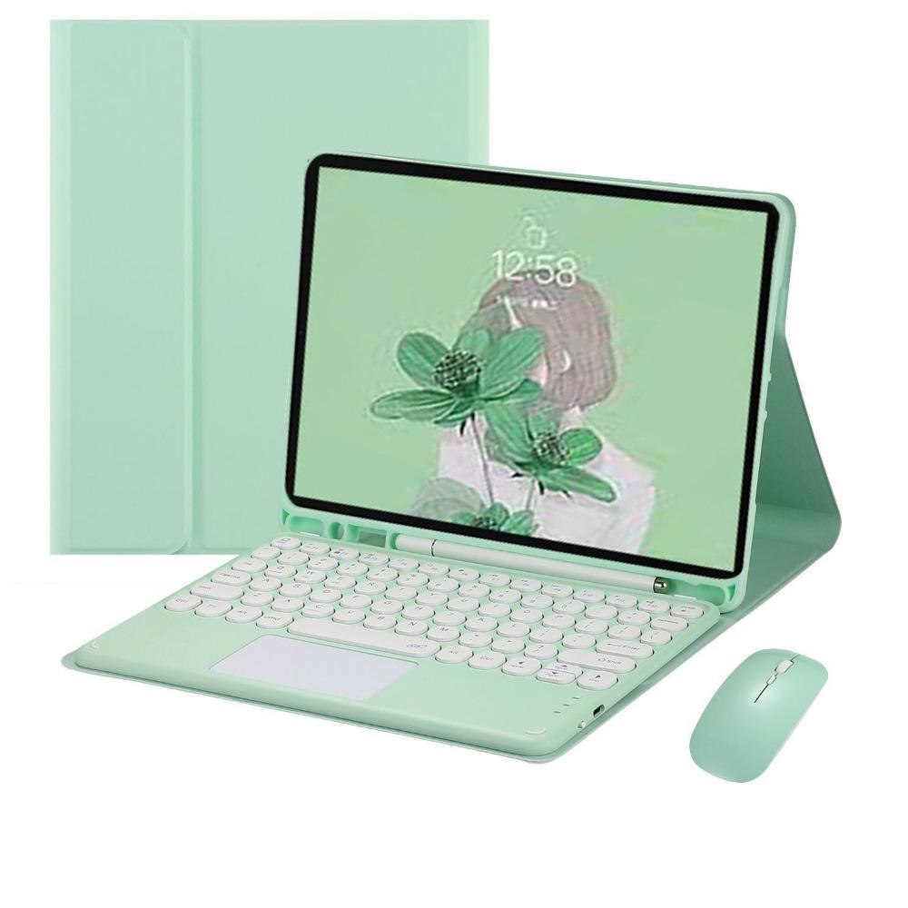 Bluetooth Keyboard Case for iPad Air 6 Pro 11 Split Round Keycap with Pencil Holder 10.2 Inch