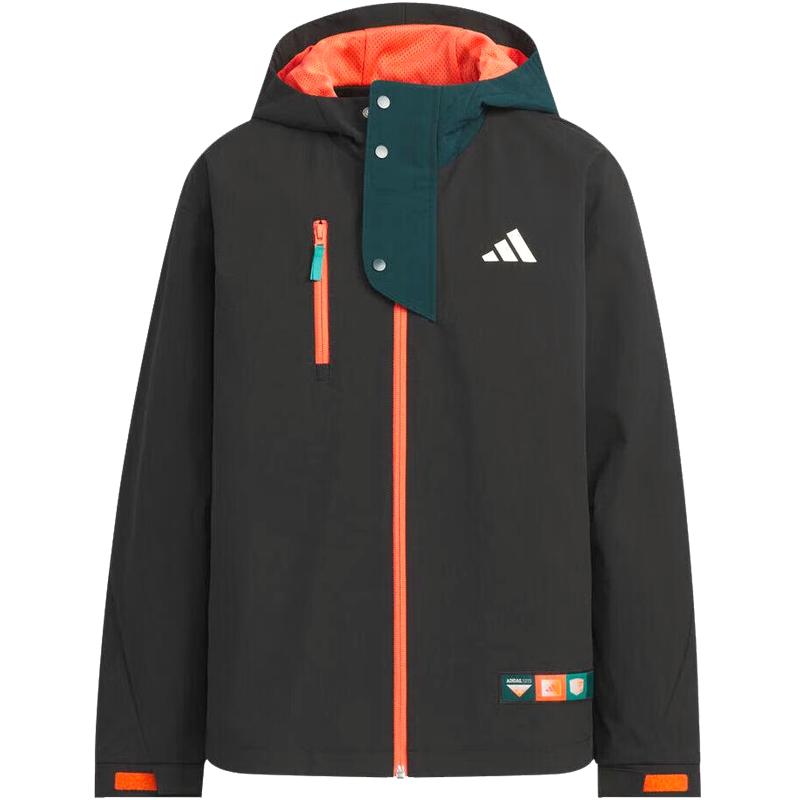 Adidas Boys 2025 Fall Water-Repellent Hooded Sport Jacket 152CM