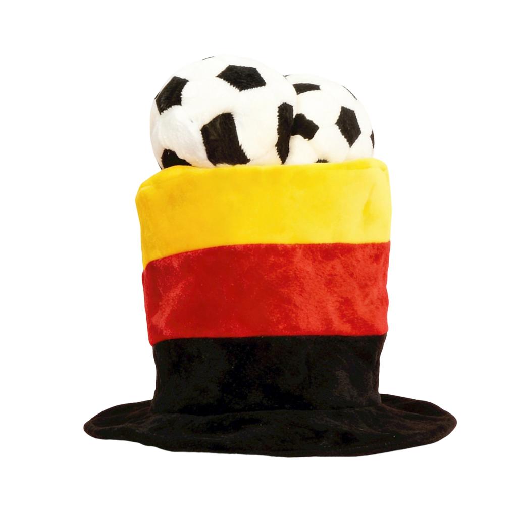 Hattar med fotbollsfanflaggtema, partyhattar, festhattar, hattar för att titta på och heja på matchen.