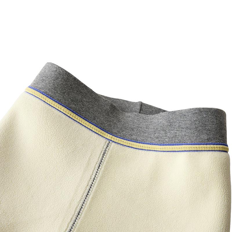 Leggings épais en coton doublé polaire pour filles - Pantalons d'hiver chauds de couleur unie