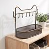 Multifunctional Iron Key Holder Stand Entryway Organizer Key Rack with Elegant Jewelry Display for Home Decoration