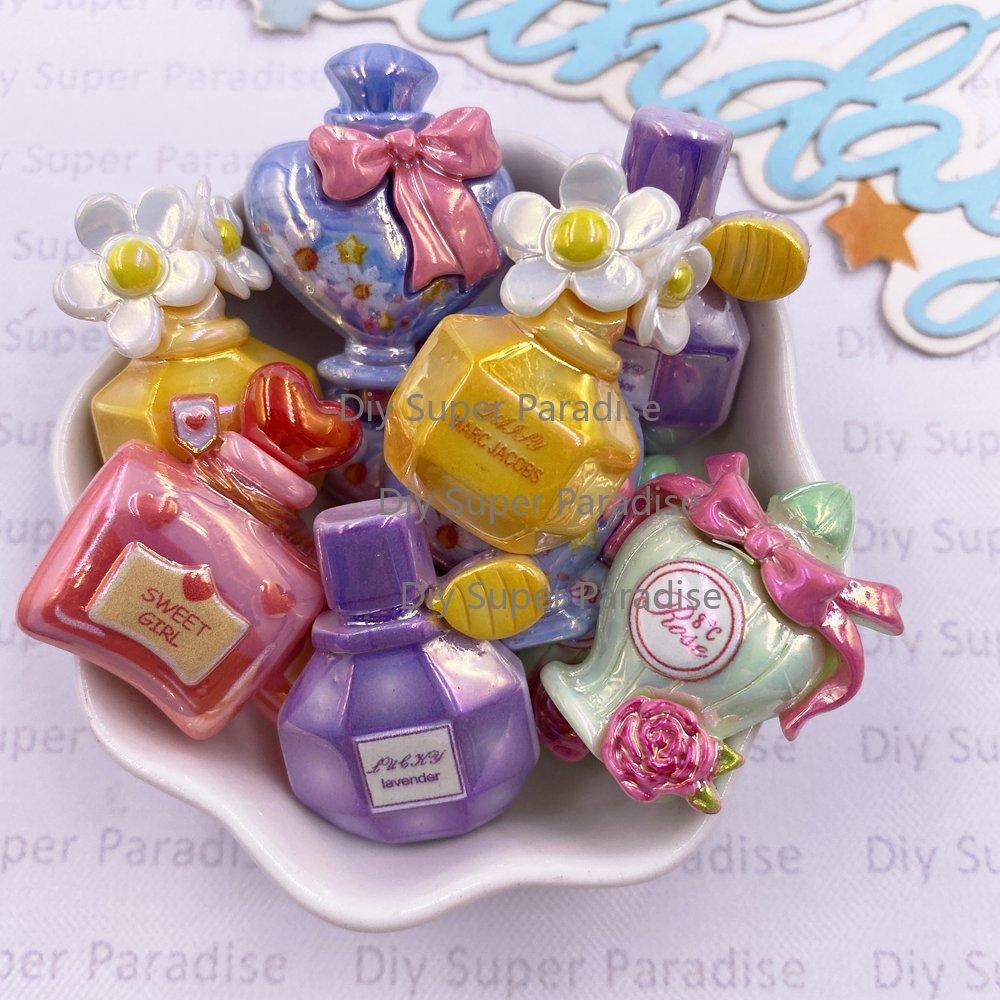 

8 ШТ Смола Каваии Красочные Цветы Флаконы Духов Скрапбук Плоская спинка Камень Фигурки DIY Домашний Декор Поделки Ювелирные Аксессуары