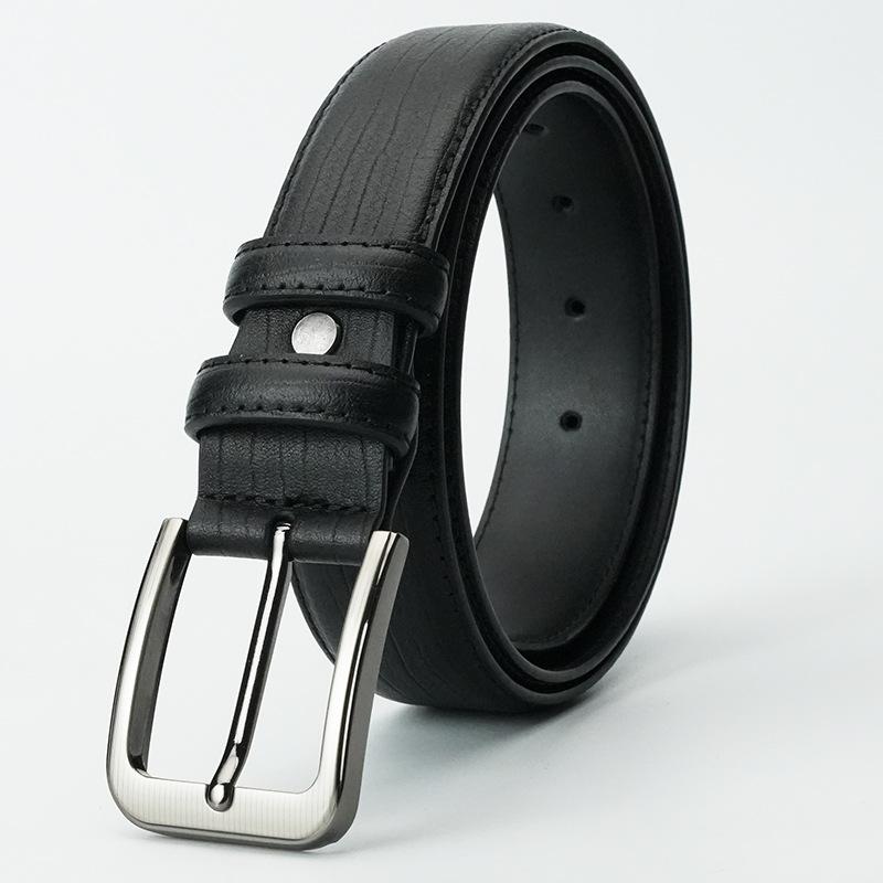 Men's Genuine Leather Belt Pin Buckle Leather Belt Men's Retro Casual Versatile Jeans Belt