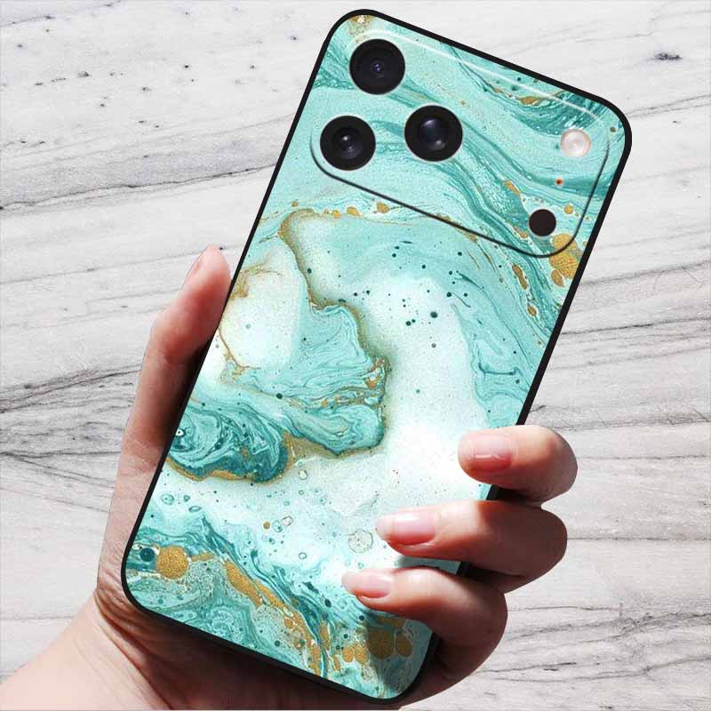 Marble Case For iPhone 16 Pro Max Black Edge Cover For iPhone17 Air 16e iPhone16 Plus Luxury Silicone Phone Cases Soft TPU Bag