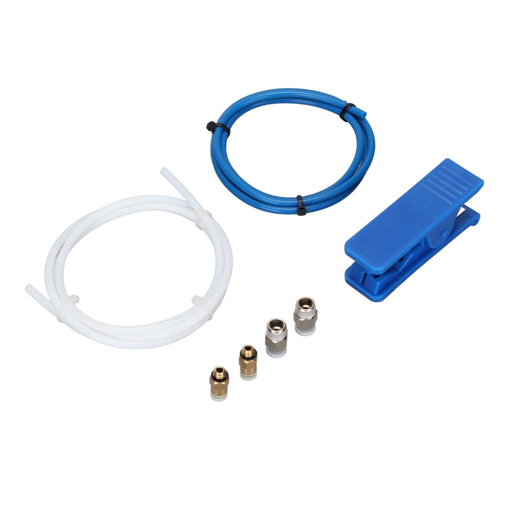 3D-Drucker Teile Kit 1 Meter Weiß Blau PTFE Schläuche mit Rohrschneider Pneumatikverbinder für 3D-Drucker Ersatzteil
