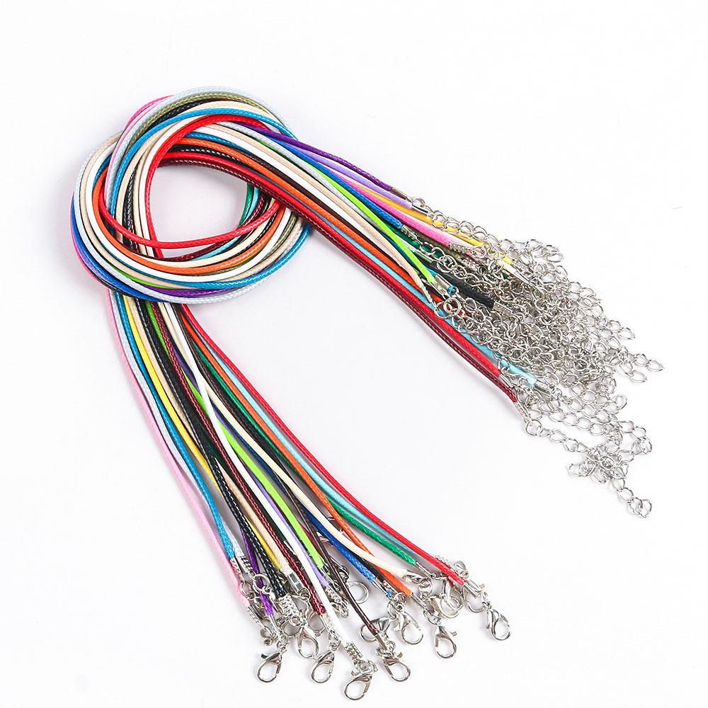 50Cm Wax Thread Necklace Rope Colored Wax Thread Rope Neck Chain Pendant Pendant Rope Braided Rope Pendant Rope