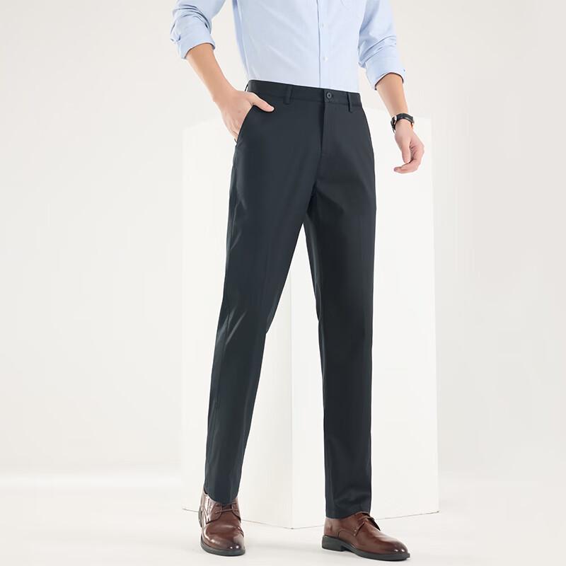 Fengxun Men's Spring/Summer Business Casual Straight-Leg Pants