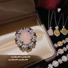 Schmuck Aurora Brasilianischer Eiklar-Chalcedon Blume Gott Edelstein Armband, Neuer Chinesischer Stil, Hühnöl-Chalcedon Halsketten-Set