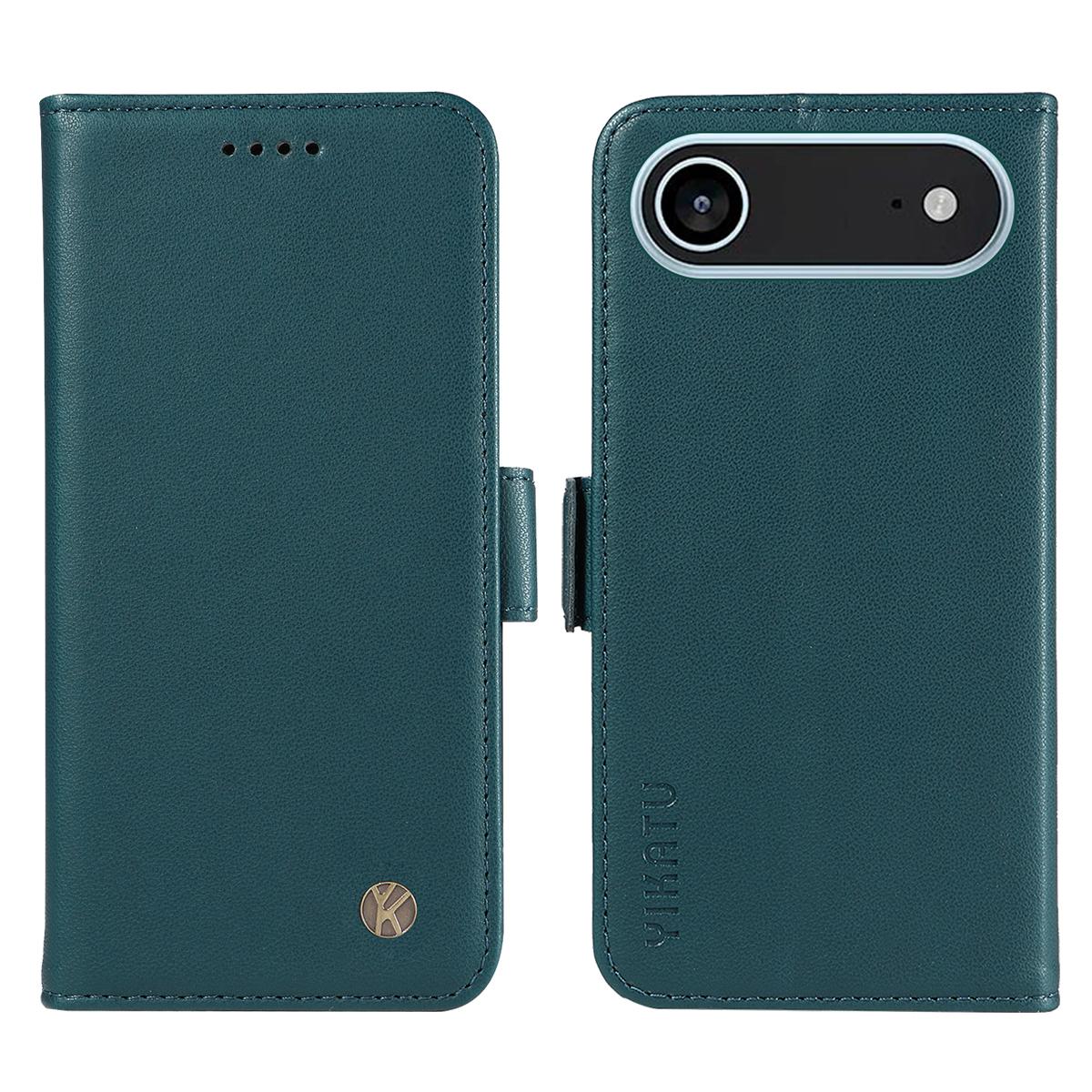 

For iPhone Air Wallet Phone Case YIKATU YK-003 Leather Stand Cover - Black D