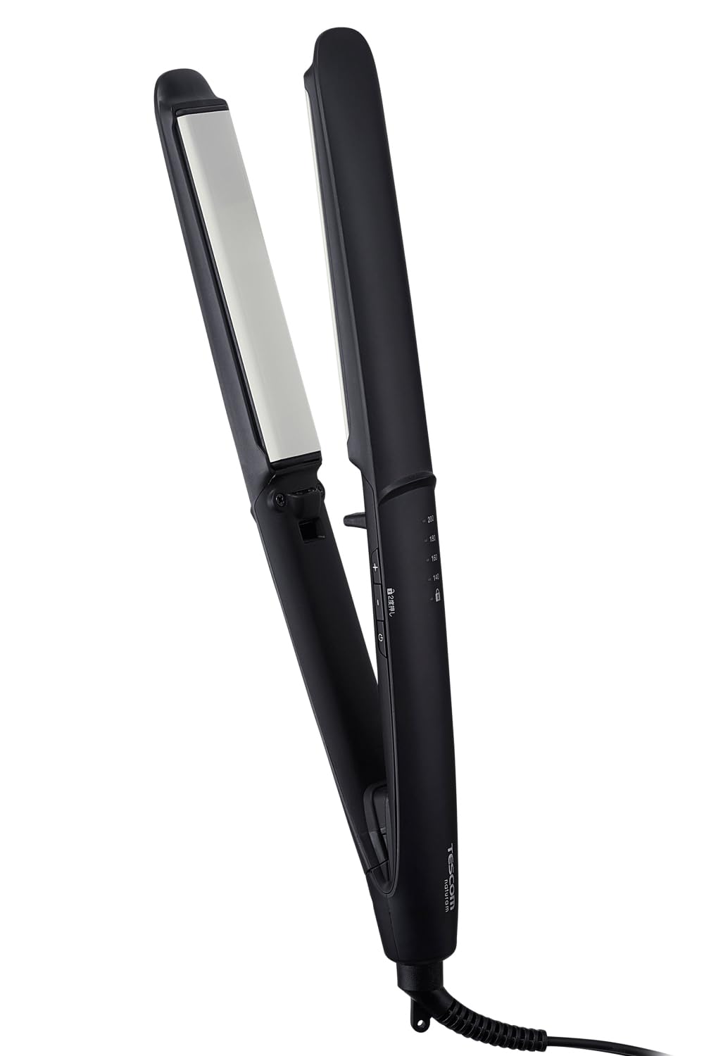 

Tescom Hair Утюжок для волос с отрицательной температурой, Международный, Выпрямитель, Ионный, 140-200°C, 24 мм, Управление/Блокировка/Память, Совместимый, Автоотключение, Блокировка открытия/закрытия, чёрный