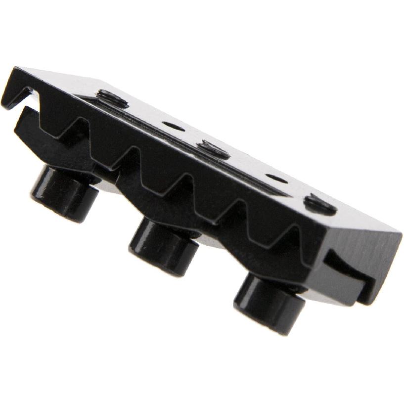 2Pcs Yootones 42mm Metal Guitar String Locking Nut Compatible with Floyd Rose Style Electric Guitar Tremolo Bridge Lock System (Black)