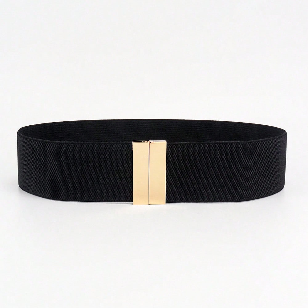 Elastische Brede Riem Dames Veelzijdige Jurk Mode Riem Eenvoudig 75CM zwart