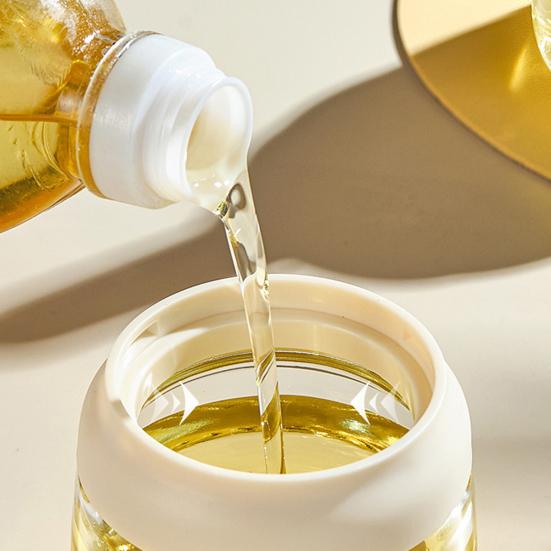 Oil Bottle with Built-In Silicone Brush Leak-Proof Glass Basting Tool for Grilling