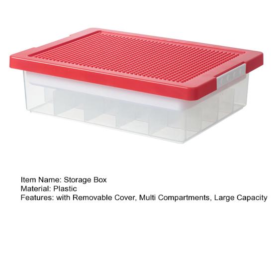 With Removable Cover Multi Compartments Large Capacity Transparent Art Craft Storage Organizer